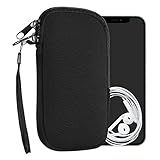 kwmobile Handytasche für Smartphones S - 4,5' - Neopren Handy Hülle Schwarz -...