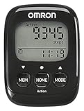 OMRON Walking Style IV Schrittzzähler, schwarz, 3D Sensor für genaue Messung,...