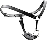 Frauen Keuschheitsgürtel Strap-On Harness PU Leder SM Erotisches Sexspielzeug...