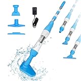 PoolyPoly 3 en 1 Poolsauger Kabellos mit Akku, Pool Handsauger Bodensauger, 90...