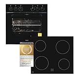 Exquisit Einbauherd-Set Backofen EHE10256-U-020 Set schwarz |...