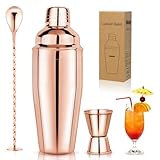 Cocktail Shaker Set 750ml Cocktailshaker Martini Shaker mit eingebautem Sieb -...