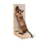 EHEYCIGA Kratzbrett Katze, 68 cm Hohe L Förmige Kratzpappe für Katzen,...