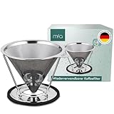 mfa® Wiederverwendbarer Edelstahl Kaffeefilter, ideal für Filterkaffee,...
