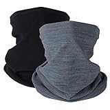 2 Stück Damen Herren Winter Loop Schal Weichem Fleece Halswärmer Winddicht Ski...