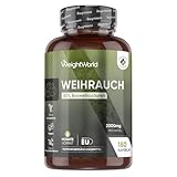 Weihrauchkapseln - 2000mg Boswellia Pulver je Kapsel - 400mg Weihrauch Extrakt -...