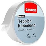 GAUDER Teppichklebeband doppelseitig extra stark - Teppichkleber für...