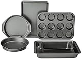 Amazon Basics Backformen-Set, antihaftbeschichtet, 6 Stück, 41.3 x 29.8 x 15.9...
