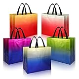 PHOGARY 10 Stück Große Geschenktaschen mit Henkel, Wiederverwendbarer Tüten...