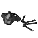 OneTigris Faltbare halbe Gesichtsschutz Maske Mesh Maske für Softair Paintball...