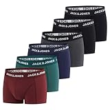 JACK & JONES Boxershorts Herren 6er Pack Basic Trunks Boxer Stretch Unterhosen...