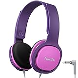 PHILIPS SHK2000PK/00 Over Ear Kinder Kopfhörer, Farbige LED-Leuchten, 85dB...