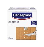 Hansaplast Classic Pflaster (5 m x 8 cm), zuschneidbare Wundpflaster mit extra...
