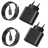 2er-Pack 25W USB C Ladegerät,Super Fast Charger mit 2M Ladekabel,Typ C Handy...