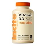 Vitamin D3-400 leicht einnehmbare Premium Vitamin D3-Mikrotabletten – Tablette...
