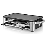 WMF Lono Raclette Grill mit Pfännchen und Schiebern, Raclette 8 Personen, 1500...