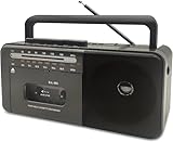 Kassettenspieler Bluetooth Boombox, Tape Recorder AM/FM/SW Radio Stereo Tape...