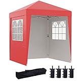 Outsunny Klappbare Gartenlaube Pop-up 2 x 2 m Partyzelt höhenverstellbar 3...