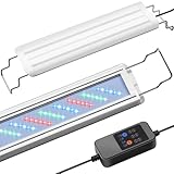 FEDOUR 30-45CM Vollspektrum Aquarium LED Beleuchtung mit Timer, 24/7-AUTO-Modus...