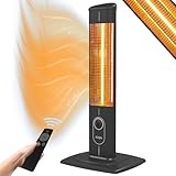 ICQN Stand Heizstrahler mit Fernbedienung, 2300 Watt, Infarot, Infarotheizung...