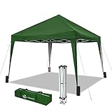 VOUNOT Pavillon Faltbar 3x3m, mit 4 Sandsäcke, Pop Up Faltpavillon, UV-Schutz...