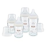 NUK Perfect Match Glas-Babyflaschenset | Ab 3 Monate | Passt sich dem Baby an |...