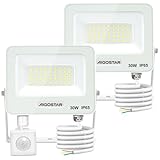 Aigostar 30W LED Strahler mit Bewegungsmelder Außen，2 Stück...