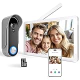SIMBAILAI 8 Zoll WLAN Kabellose Video Türsprechanlage, Ultradünner Körper,...