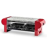 H.Koenig RP2 Raclette-Gerät / 2 Personen / mit Steingrill / 350 W / rot