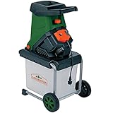 Gardebruk® Gartenhäcksler 3100 W max. 40 mm Aststärke Elektrisch 50 L Robuste...
