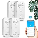 WiFi Wassermelder Wasseralarm(2,4 G WiFi), 90 dB Wassersensor Alarm und App...