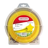 Oregon Sternförmiger Mähfaden 2,7 mm, Gelb, Für hohes Gras, Unkraut, Rasen...