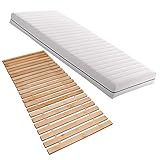 Betten-ABC Matratzenset KSP-500, 120x200 cm, Härtegrad H2 + Premium Rollrost...