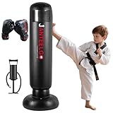 Boxsack Kinder Stehend mit Boxhandschuhen ab 3-12 Jahre, JanTeelGO 150cm Stabile...