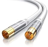 CSL - 5m Antennenkabel 8k 4k HDTV 135dB 75 Ohm - Premium Koaxialkabel - Full HD...