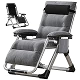 Meulbaty Zero Gravity Chair, 200KG Belastbar Klappbar Liegestuhl Gartenliege mit...
