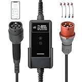 dé Mobile Wallbox/Ladestation 22kW App [3-phasig|7m|6-32A] mit Komplett-Set,...