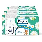 Regina Kamillenpapier 3-lagiges Toilettenpapier, 48 Rollen-Packung (3 x 16...