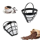 2 Permanenter Kaffeefilter, Wiederverwendbar Plastik Dauerkaffeefilter mit Griff...