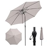 Sekey Sonnenschirm 300cm mit UV50+ Schutz, Wasserabweisend Gartenschirm mit...
