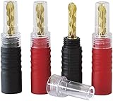 Dynavox Bananenhohlstecker 2 x rot, 2 x schwarz, 1x1x4.5cm