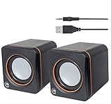 Manhattan Lautsprecher Set (5 Watt, 3,5mm Klinke Stecker, USB-Stromversorgung,...