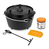 Petromax Feuertopf ft9 Einsteiger-Set - Dutch Oven mit Standfüßen inklusive...