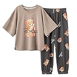 GOSO Mädchen Pyjamas Set Niedliche PJS Rundhalsausschnitt Pullover Weiche...