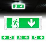 Dauerlicht LED Notleuchte IP65, Fluchtwegleuchte Notlicht mit 4...