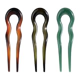 3 Stück U-förmige Haarnadeln French Twist Hair Pin Französische Haarnadel...