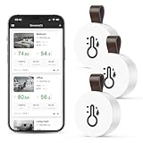 Ankilo Bluetooth Thermometer Hygrometer, 3er-Pack präziser und empfindlicher...