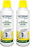 HEITMANN pure Reine Citronensäure: Ökologischer Bio-Entkalker, Reinigung für...
