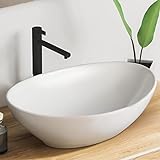 VMbathrooms Premium Waschbecken Oval mit Lotus-Effekt | Aufsatzwaschbecken für...