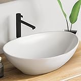 VMbathrooms Premium Waschbecken Oval mit Lotus-Effekt | Aufsatzwaschbecken für...